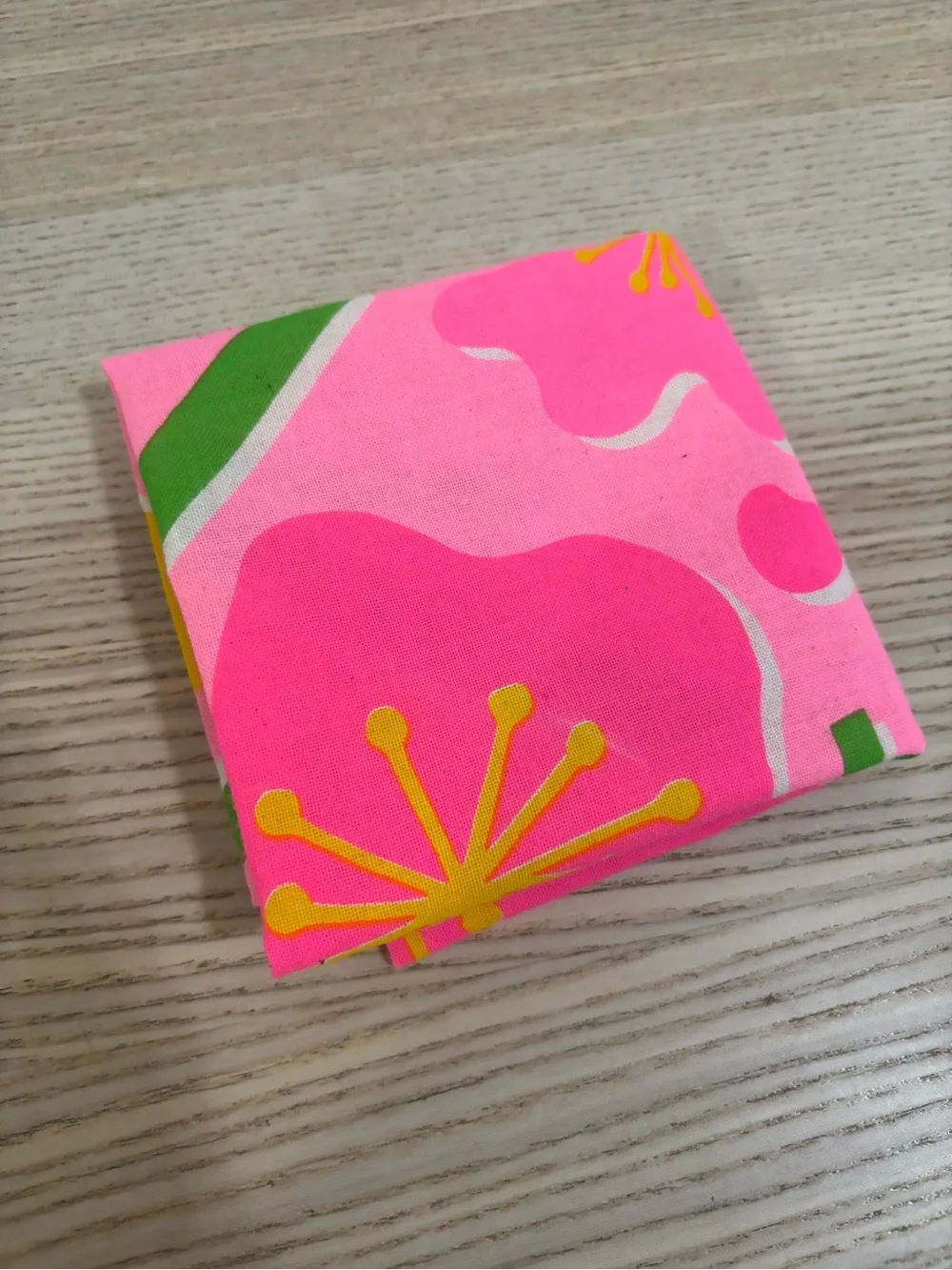 Vintage Pink Floral Cotton Handkerchief/Napkin